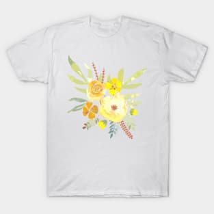 Yellow watercolor bouquet T-Shirt